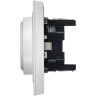 Розетка 2-местная IEK BRITE BR-R24-16-K91-F РСш12-3-БрАБ 16А в сборе с заземл. Защ. Шторки арктич. Бел.